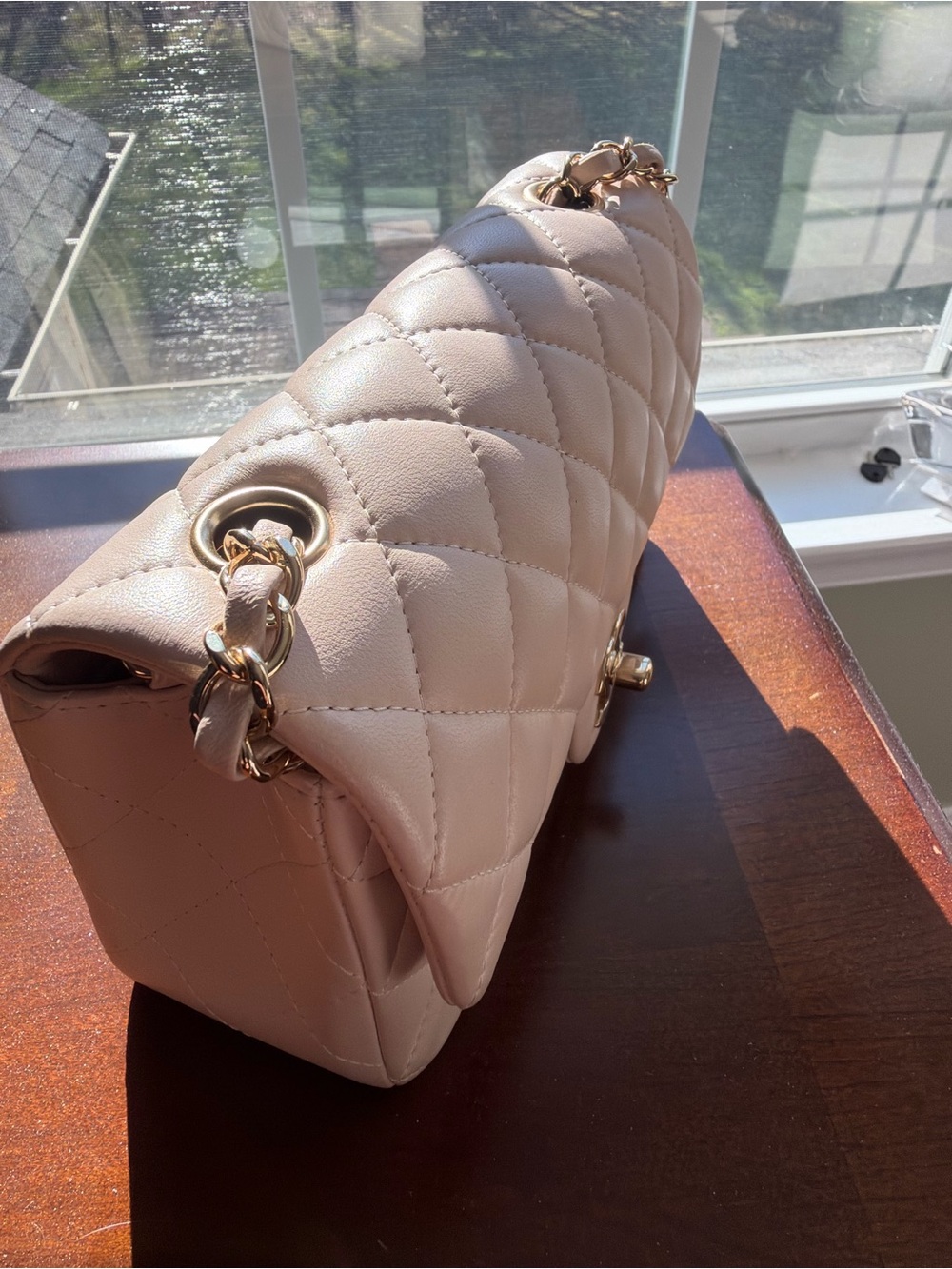 Chanel Beige Quilted Shoulder Bag - Picture 9 of 10